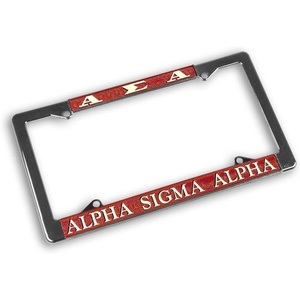 Alpha Sigma Alpha Chrome License Plate Frames