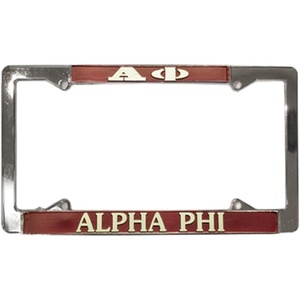 Greekgear Alpha Phi License Plate Frame