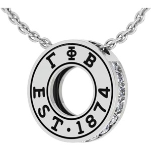 Greekgear Gamma Phi Beta Circle Established Charm Necklace