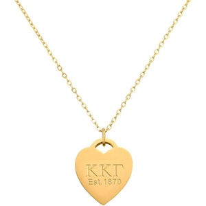 Greekgear Kappa Kappa Gamma Heart Tag Necklace