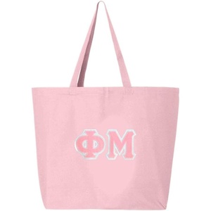 Greekgear Phi Mu Jumbo Canvas Tote