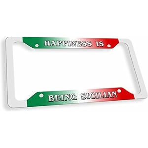 Happiness is Being Sicilian License Plate Frame