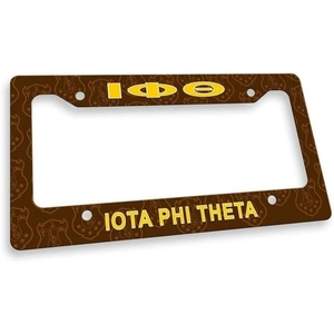 Iota Phi Theta Custom License Plate Frame Brown