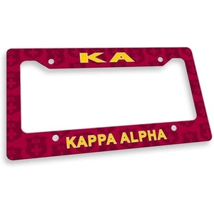 Kappa Alpha Custom License Plate Frame Maroon