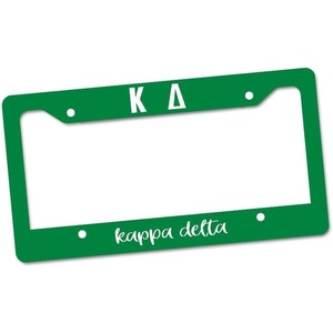 Kappa Delta Custom License Plate Frame Forest Green
