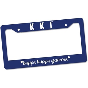 Kappa Kappa Gamma Custom License Plate Frame Navy Blue