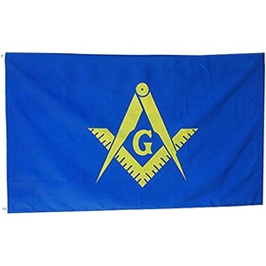 Masonic 3′ by 4′ Polyester Flag in Blue and Yellow
