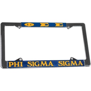 Phi Sigma Sigma Chrome License Plate Frames