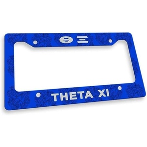 Theta Xi Custom License Plate Frame Royal Blue