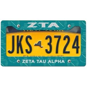Zeta Tau Alpha New License Plate Frame