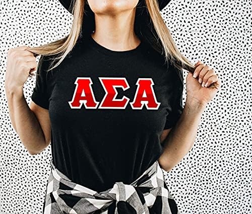 image:imageAlpha Sigma Alpha ASA Two Tone Greek Lettered TShirtBlack