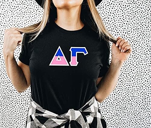 image:imageDelta Gamma Two Tone Greek Lettered TShirtBlack