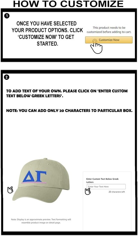 image:imagePersonalized Delta Gamma Greek Line HatTan