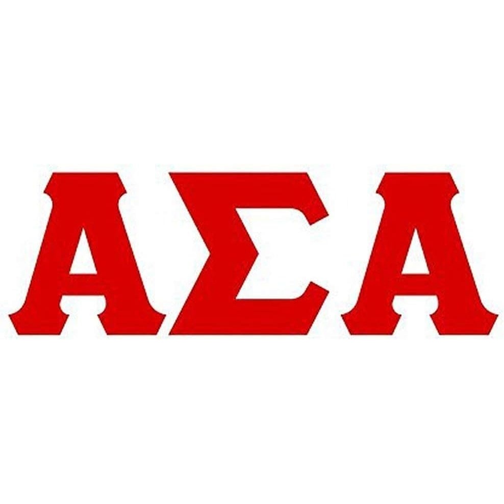 image:imageAlpha Sigma Alpha ASA Big Greek Letter Window Sticker Decal 4 Inches RedRed