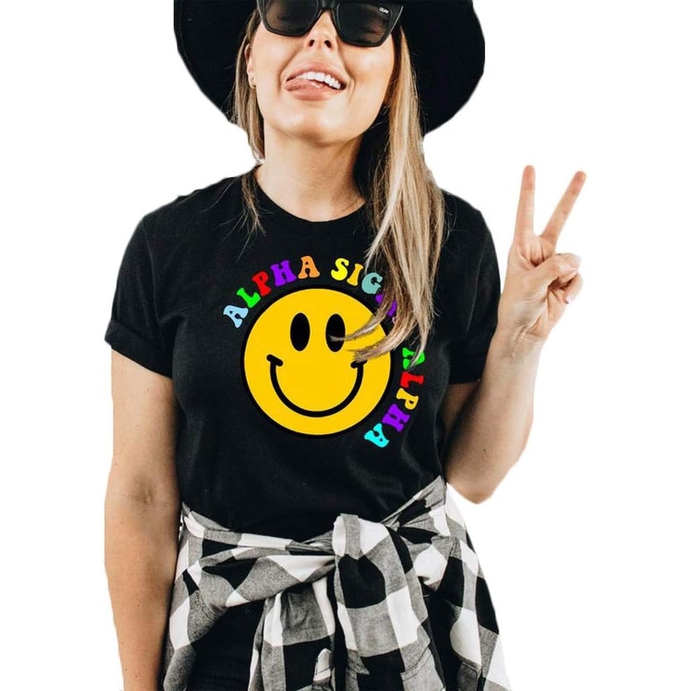 image:imageAlpha Sigma Alpha ASA Have A Nice Day TeeBlack