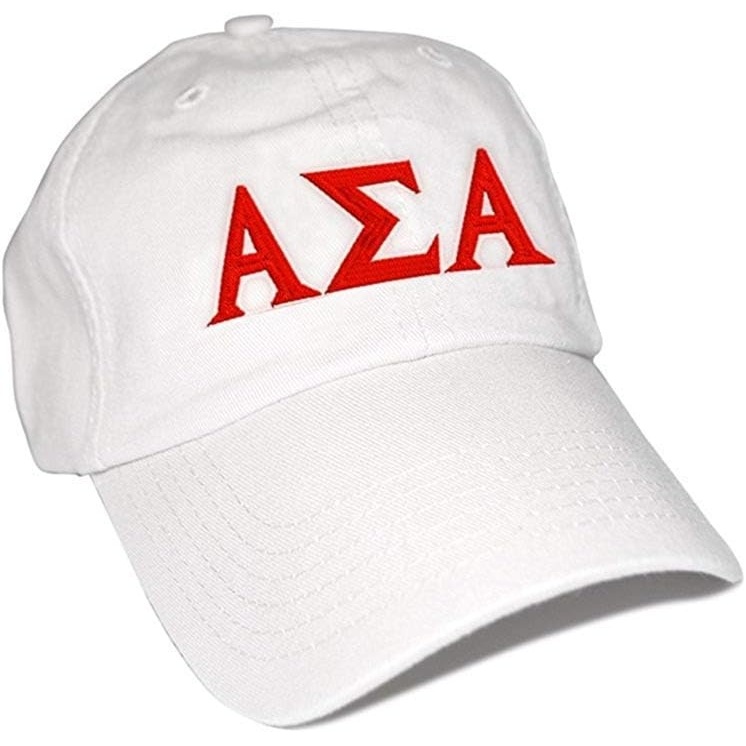 image:imageAlpha Sigma Alpha ASA Letter HatWhite