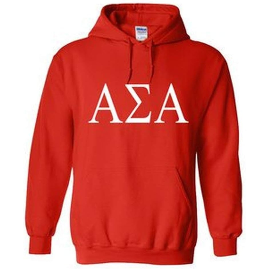 image:imageAlpha Sigma Alpha ASA World Famous Greek Hoodie Red with White ImprintRed