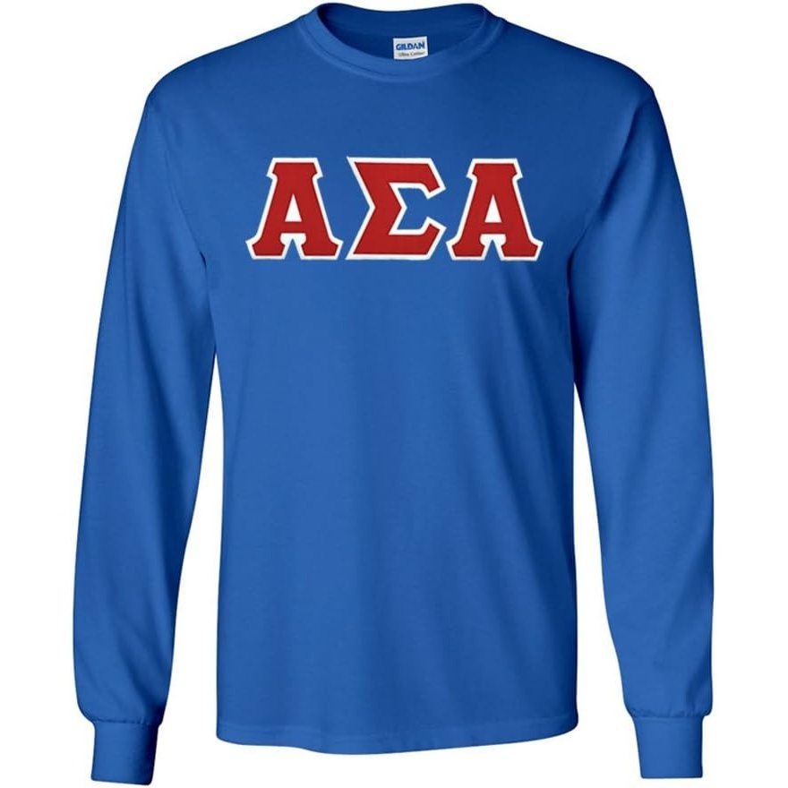 image:imageAlpha Sigma Alpha Lettered Long Sleeve TeeRoyal Blue