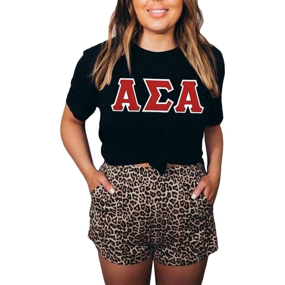 image:imageAlpha Sigma Alpha Lettered TeeBlack