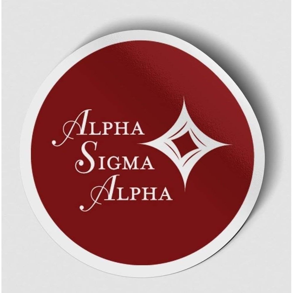 image:imageAlpha Sigma Alpha Logo Round Decal RedRed