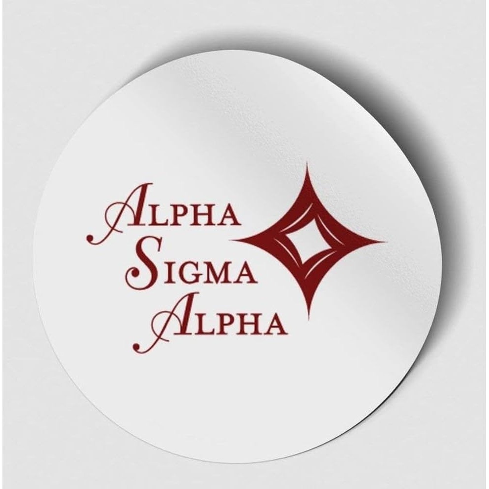 image:imageAlpha Sigma Alpha Logo Round Decal RedWhite