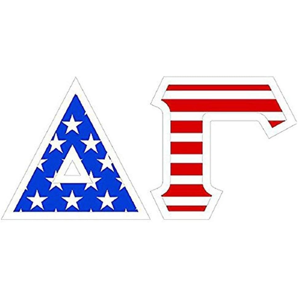 image:imageDelta Gamma American Flag Greek Letter Sticker