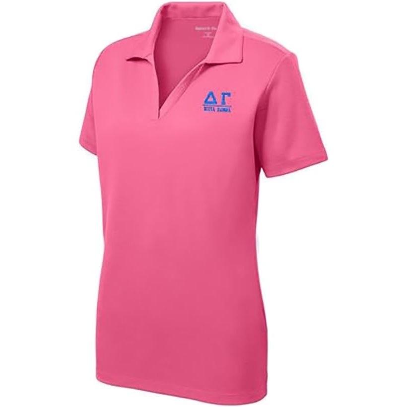 image:imageDelta Gamma Greek Letter Polo ShirtsPink