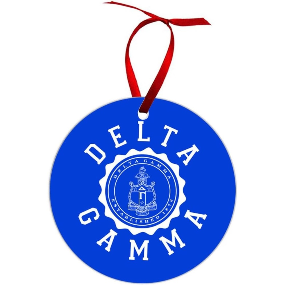 image:imageDelta Gamma Shield Christmas Ornaments