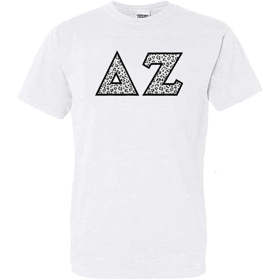 image:imageDelta Zeta Leopard Print Lettered Tee