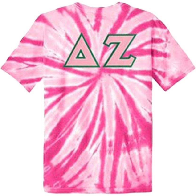 image:imageDelta Zeta Lettered TieDye TShirtsPink