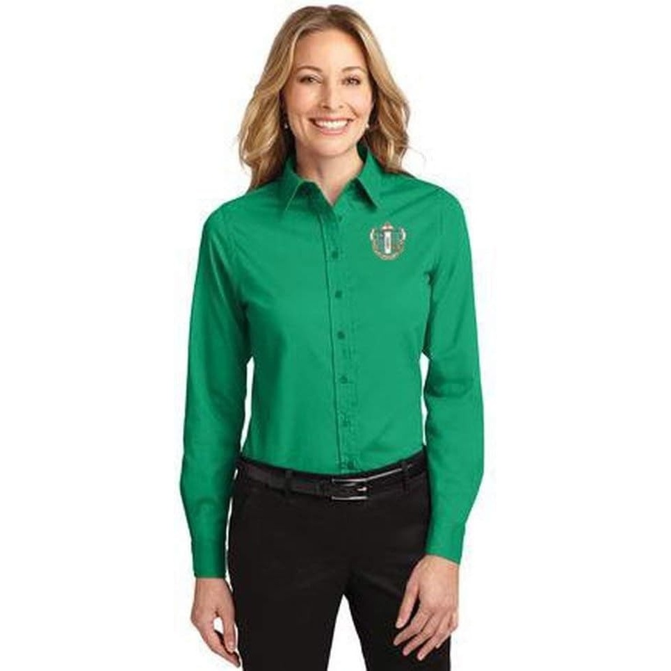 image:imageDelta Zeta Long Sleeve OxfordCourt Green