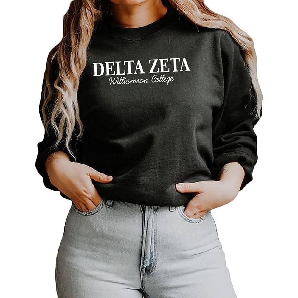 image:imageDelta Zeta Script Comfort Colors Greek Crewneck Sweatshirt