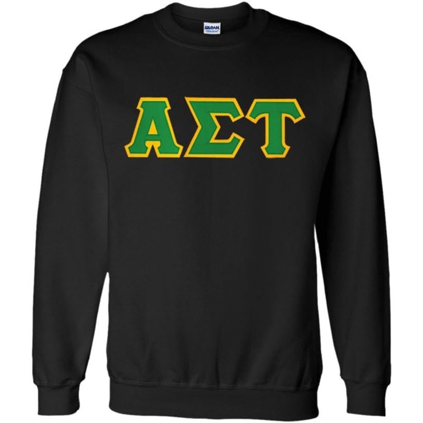 image:imageGreekgear Alpha Sigma Tau Lettered CrewneckBlack