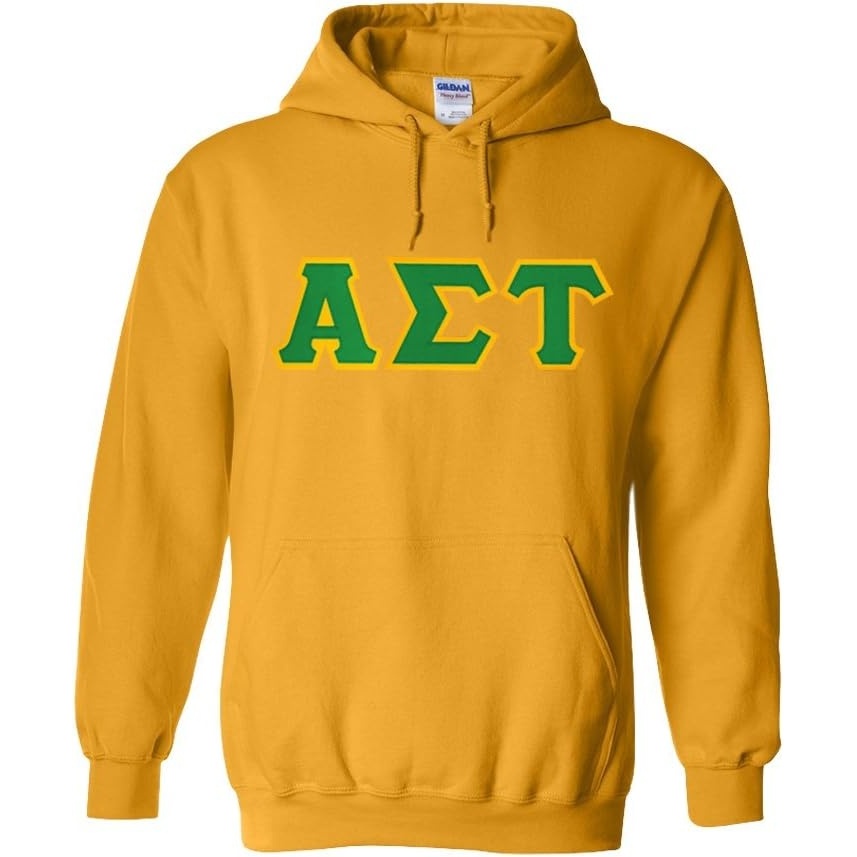 image:imageGreekgear Alpha Sigma Tau Lettered Hooded SweatshirtAthletic Gold