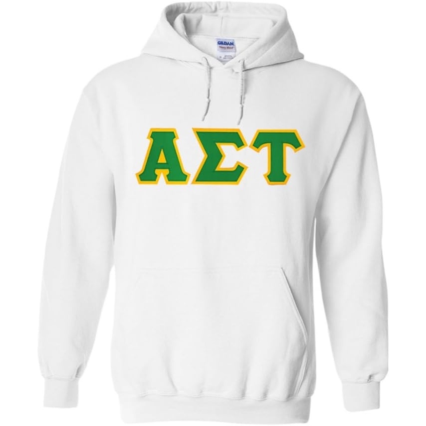 image:imageGreekgear Alpha Sigma Tau Lettered Hooded SweatshirtWhite