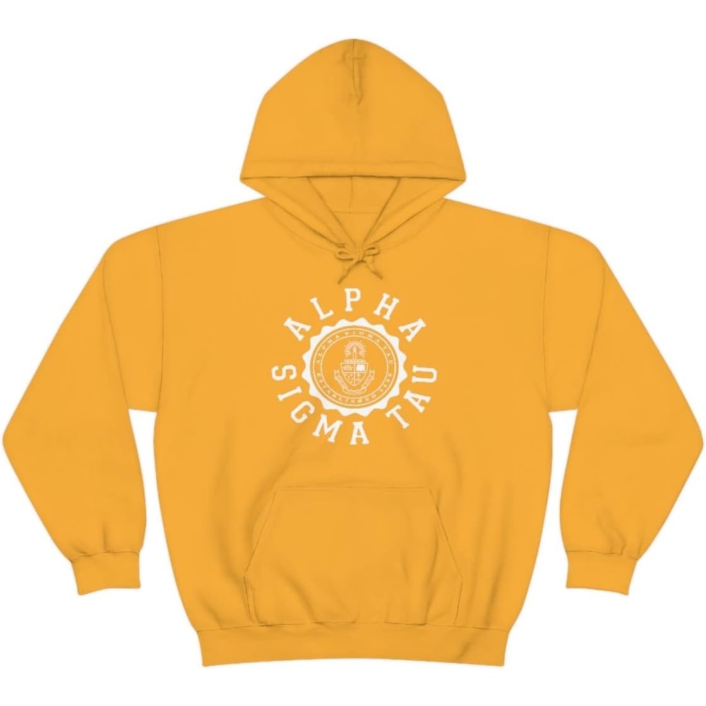 image:imageGreekgear Alpha Sigma Tau Unisex College Seal HoodieGold