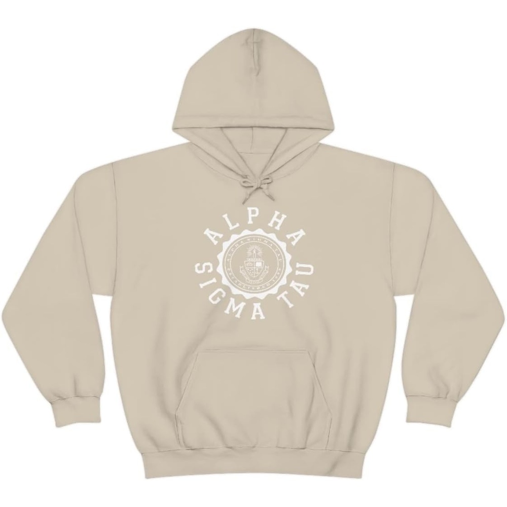 image:imageGreekgear Alpha Sigma Tau Unisex College Seal HoodieSand
