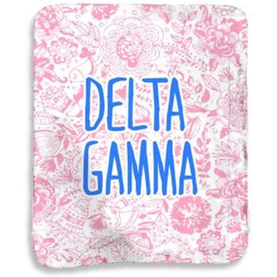 image:imageGreekgear Delta Gamma Floral Sherpa Lap Blanket