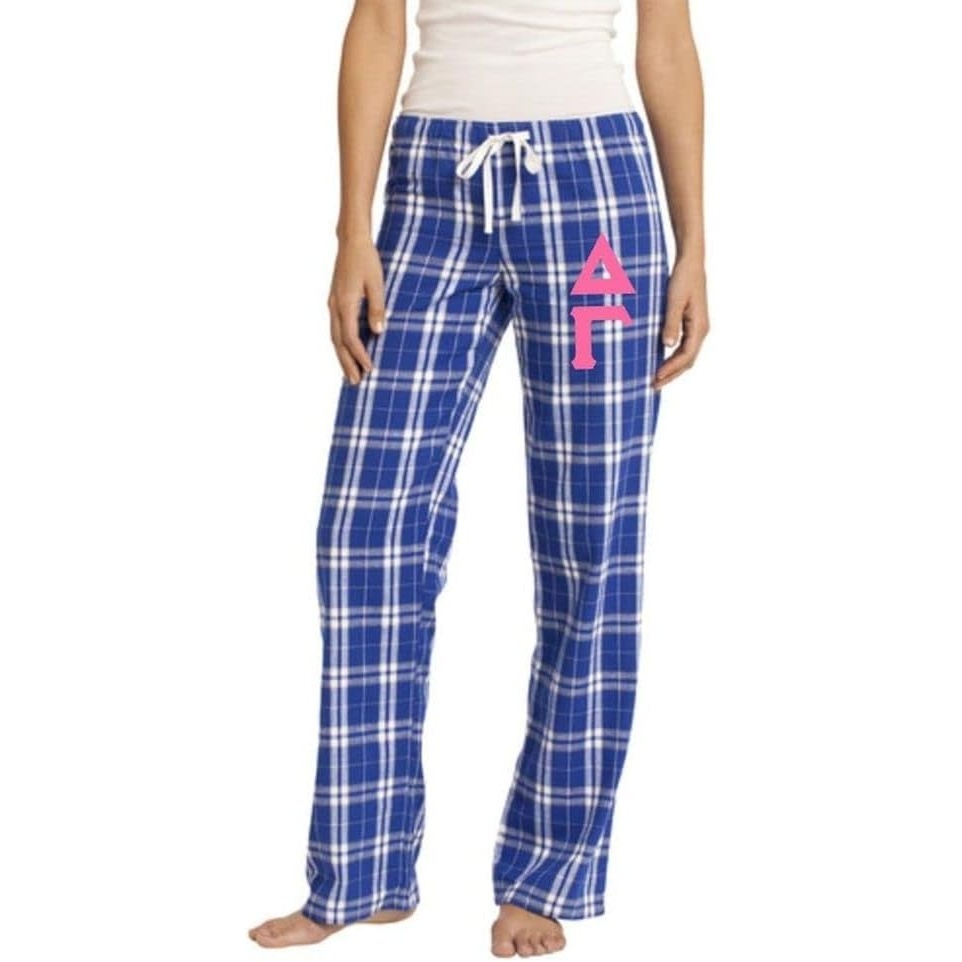 image:imageGreekgear Delta Gamma Womens Flannel Plaid Pant  PJsRoyal Blue