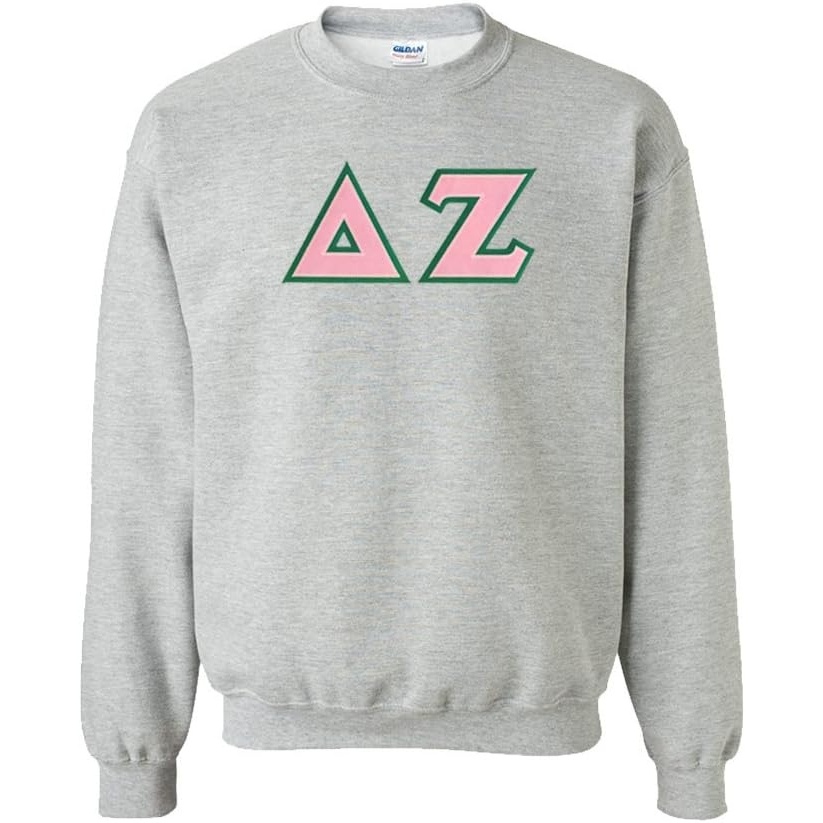 image:imageGreekgear Delta Zeta Lettered CrewneckSports Grey