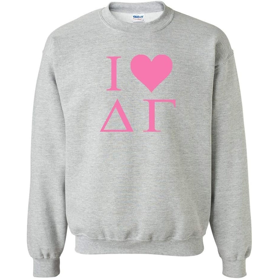 image:imageI Love Delta Gamma Crewneck SweatshirtLight Grey