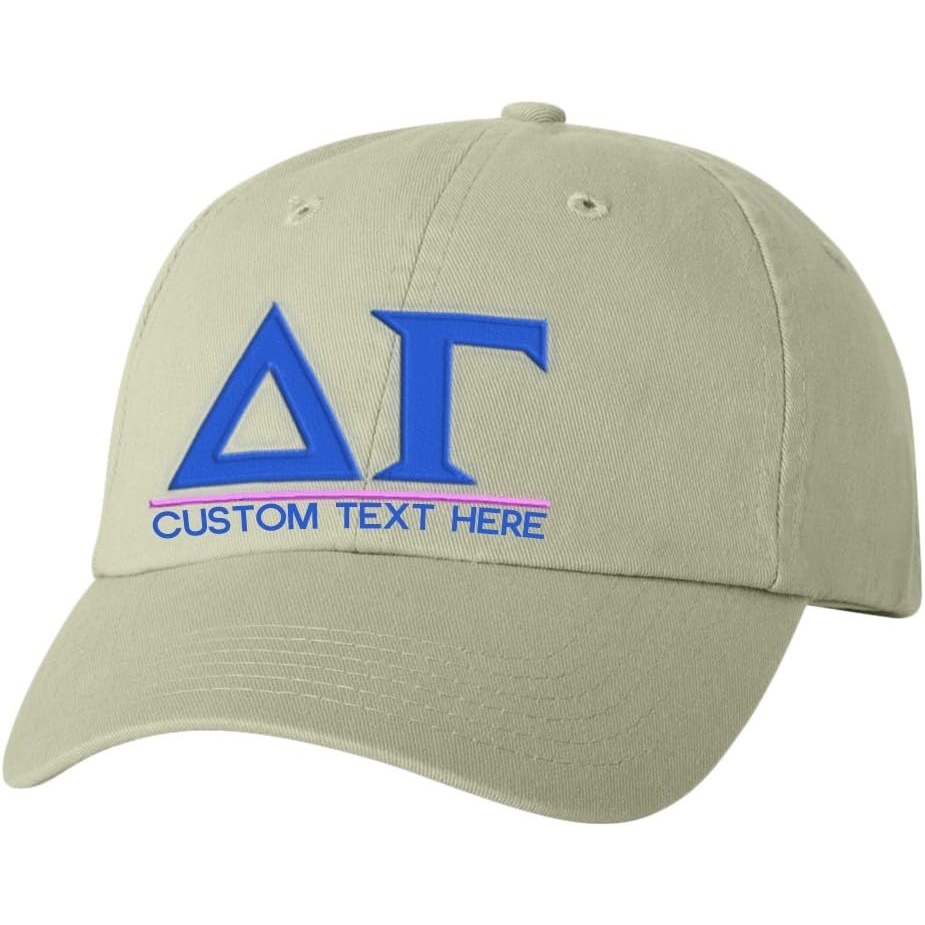 image:imagePersonalized Delta Gamma Greek Line HatTan