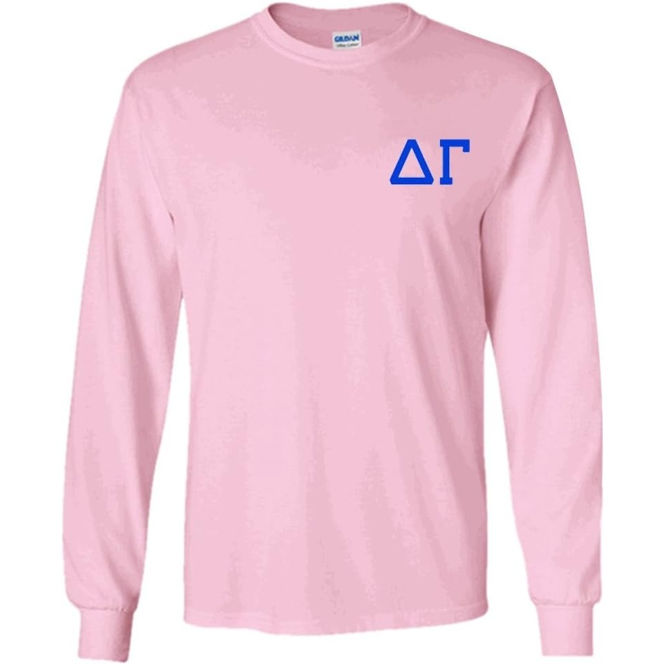 image:imageWomens Delta Gamma Sorority World Famous Crest Long Sleeve Pink TShirtPink
