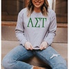 Alpha Sigma Tau AST University Greek Crewneck Sweatshirts(Light Grey)