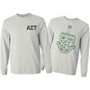 Alpha Sigma Tau AST World Famous Crest Long Sleeve T-Shirt(Light Grey)