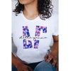 Delta Gamma Floral Big Lettered T-Shirt(White)