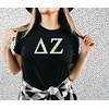 Delta Zeta Lemon Zest Lettered Short Sleeve T-Shirt