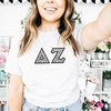 Delta Zeta Leopard Print Lettered Tee