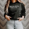 Delta Zeta Script Comfort Colors Greek Crewneck Sweatshirt