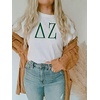 Delta Zeta University Greek T-Shirts(White)